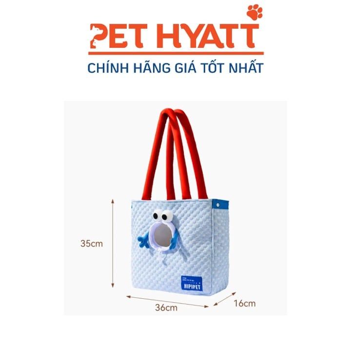 Túi Xách Vận Chuyển Chó Mèo Xanh Ô Trám HIPIPET