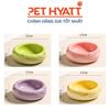 Bát Ăn Sứ Tròn Hình Macaron Donuts Cao Cấp Cho Thú Cưng