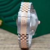 Đồng Hồ Rolex Datejust 41 126331 Rep 1:1 Chế Tác Vỏ Demi Bọc Vàng Hồng Mặt Đen Cọc Số Đính Đá Dây Kim Loại Jubilee