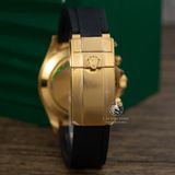 Đồng Hồ Rolex Cosmograph Daytona 116518LN-0043 Rep 1:1 Cao Cấp Vỏ Vàng Kim Mặt Đen Dây Cao Su