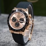 Đồng Hồ Rolex Cosmograph Daytona 116515LN-0059 Rep 1:1 Cao Cấp Vỏ Vàng Hồng Mặt Hồng Dây Cao Su