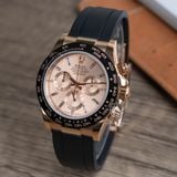 Đồng Hồ Rolex Cosmograph Daytona 116515LN-0061 Rep 1:1 Cao Cấp Vỏ Vàng Hồng Mặt Hồng Dây Cao Su