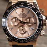 Đồng Hồ Rolex Cosmograph Daytona 116515LN-0061 Rep 1:1 Cao Cấp Vỏ Vàng Hồng Mặt Hồng Dây Cao Su