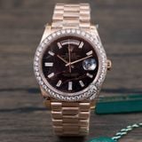 Đồng Hồ Rolex Day-Date 40mm 228345RBR-0016 Rep 1:1 Cao Cấp Vỏ Vàng Hồng Mặt Thạch Anh Eisenkiesel