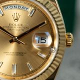 Đồng Hồ Rolex Day-Date 40mm 228238-0005 Rep 1:1 Cao Cấp Vỏ Vàng Kim Mặt Vàng Cọc Số Đính Đá Dây Kim Loại