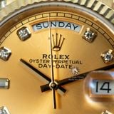 Đồng Hồ Rolex Day-Date 36mm 128238-0008 Rep 1:1 Cao Cấp Vỏ Vàng Kim Mặt Vàng Cọc Số Đá Dây Kim Loại