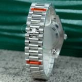 Đồng Hồ Rolex Day-Date 40mm 228239-0007 Rep 1:1 Cao Cấp Vỏ Bạc Mặt Xanh Cọc Số La Mã Dây Kim Loại