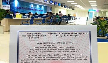 Dịch vụ làm giấy chứng nhận đầu tư tại Đồng Nai uy tín, nhanh chóng
