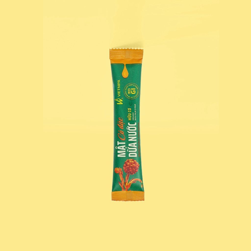  Mật Dừa Nước Cô Đặc Hữu Cơ VIETNIPA - Hộp 10 gói 