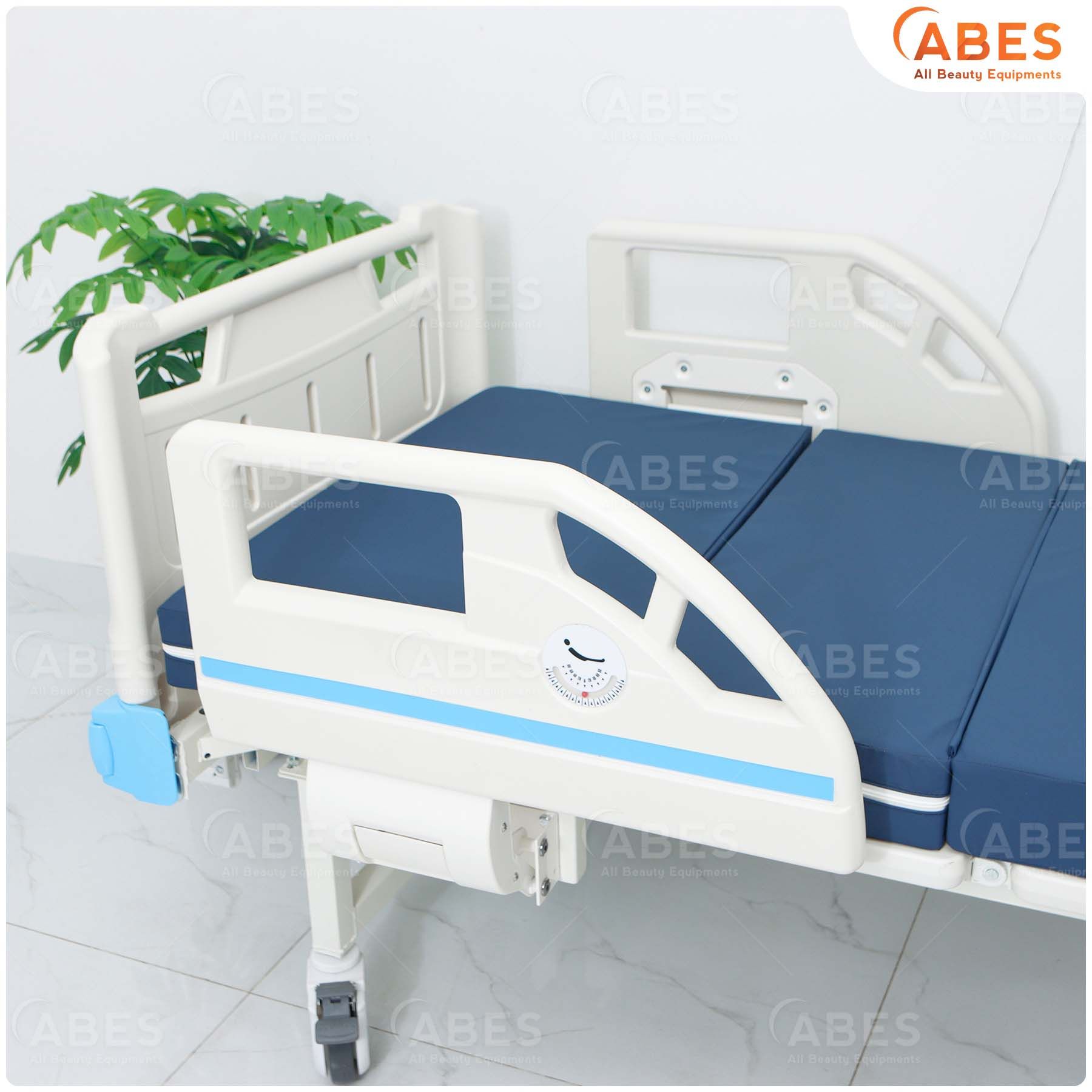  Giường bệnh nhân chỉnh cơ Hi-MEC DL-SY-01 2 tay quay full nhựa, nệm da 