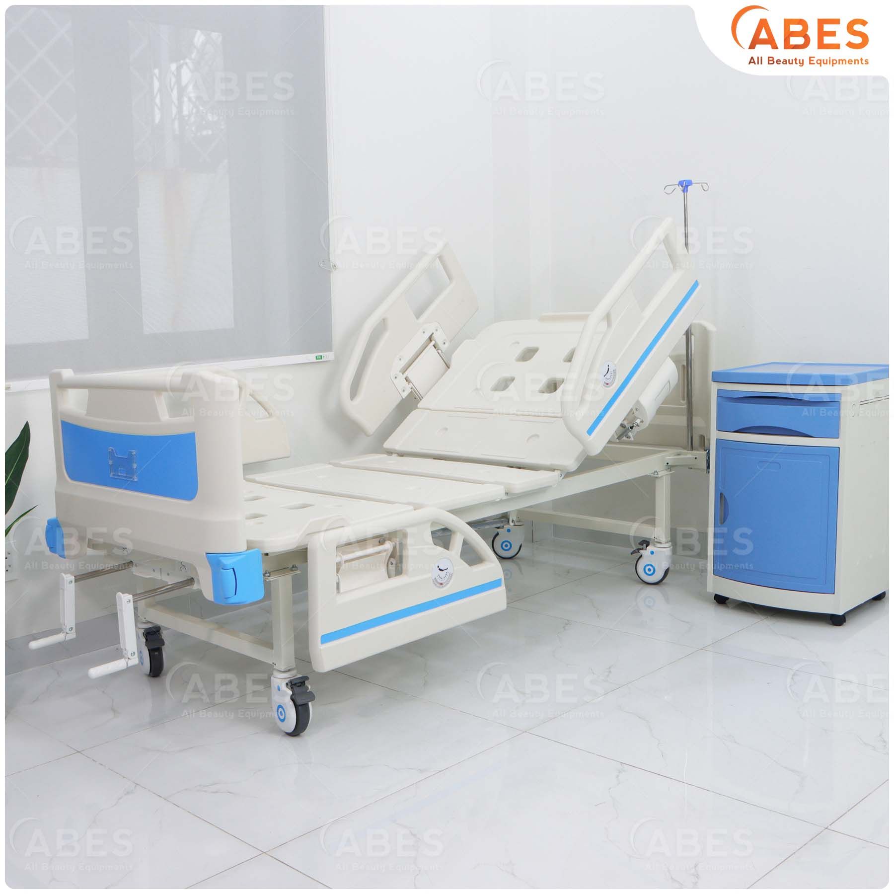  Giường bệnh nhân chỉnh cơ Hi-MEC DL-SY-01 2 tay quay full nhựa, nệm da 