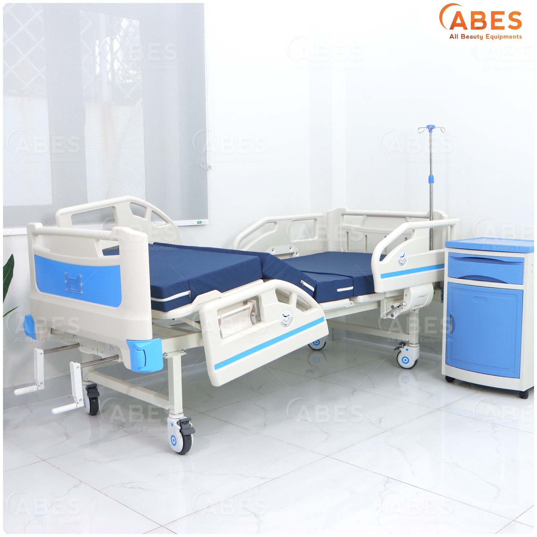  Giường bệnh nhân chỉnh cơ Hi-MEC DL-SY-01 2 tay quay full nhựa, nệm da 