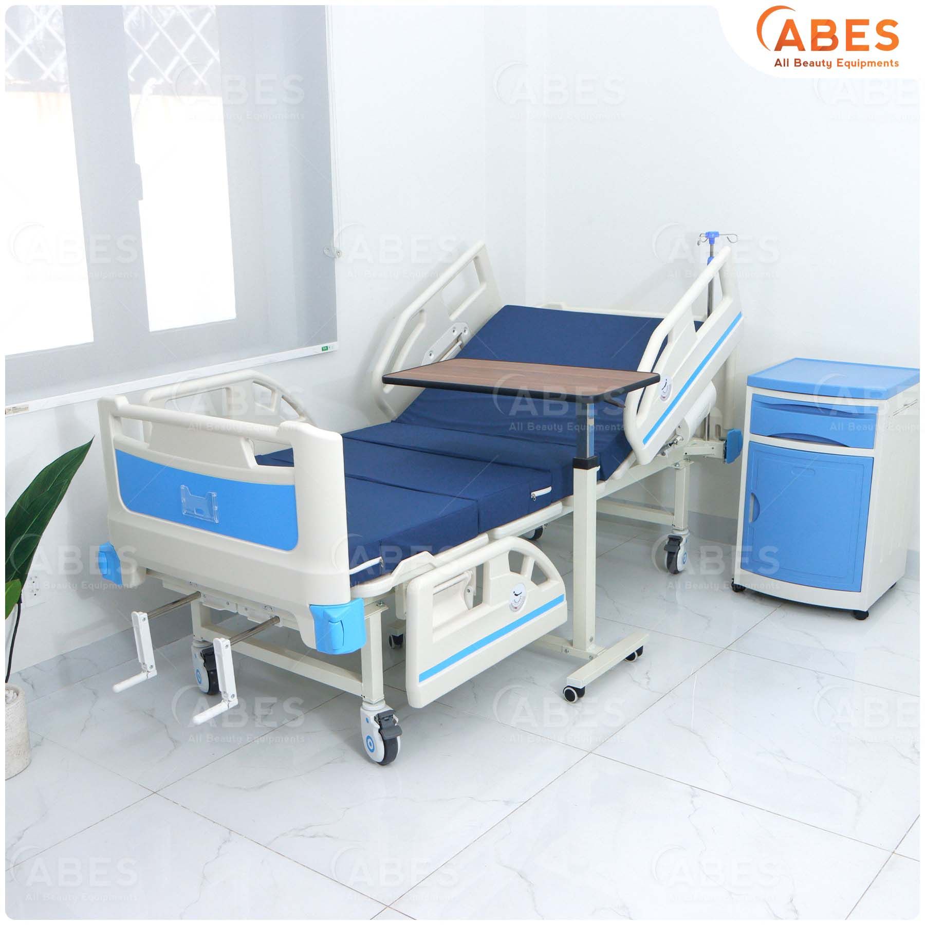  Giường bệnh nhân chỉnh cơ Hi-MEC DL-SY-01 2 tay quay full nhựa, nệm da 