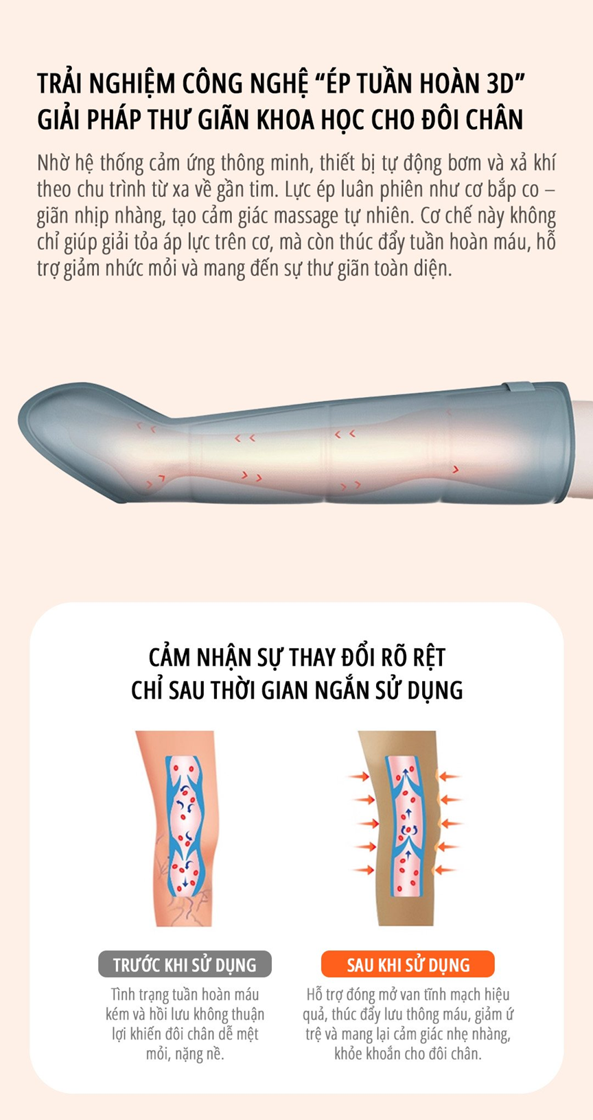  Máy massage chân bằng khí nén miLife G01P - Sưởi sưởi trị liệu 3 vùng massage chân trị liệu cao cấp bằng khí nén 