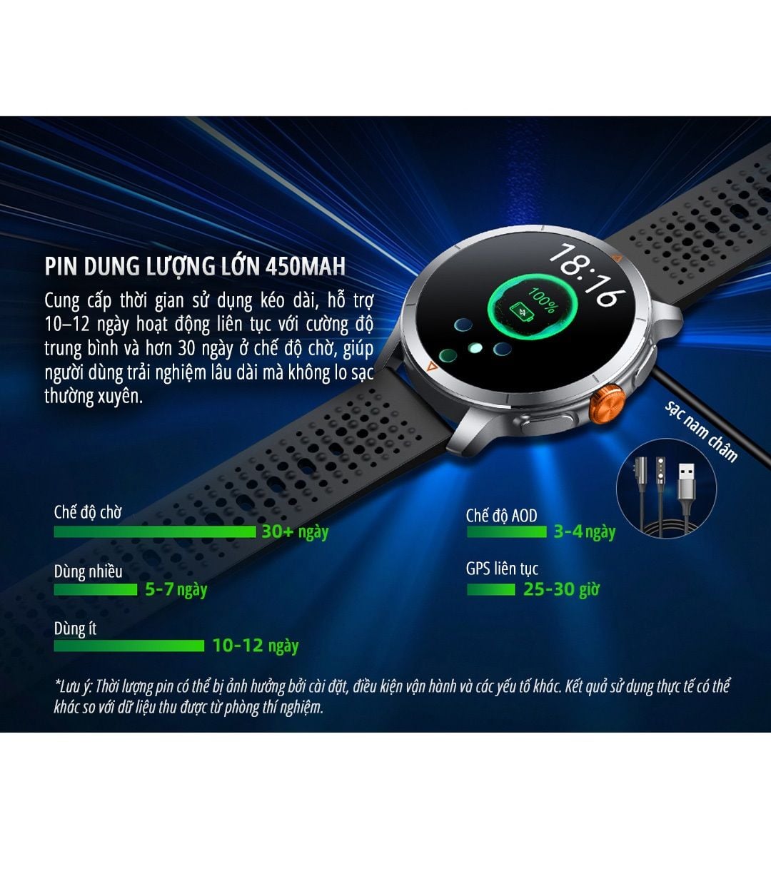  Đồng hồ thông minh đi bơi thể thao nghe gọi HaWoFit KW338 - Kháng nước 5ATM, Ghi âm, GPS độc lập, Chat GPT 