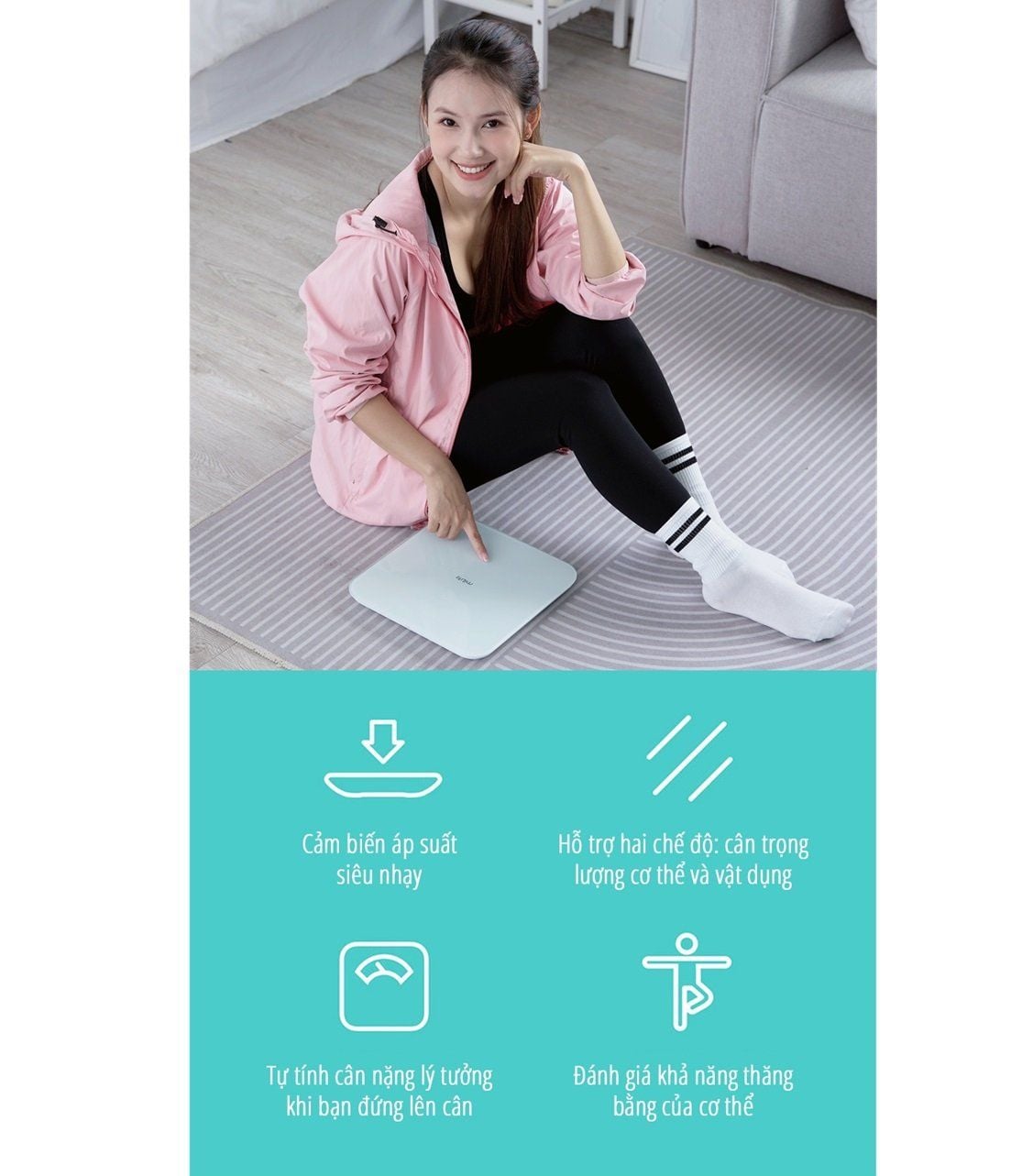  Cân điện tử sức khỏe miLife S20 - Bảo hành 12 tháng 