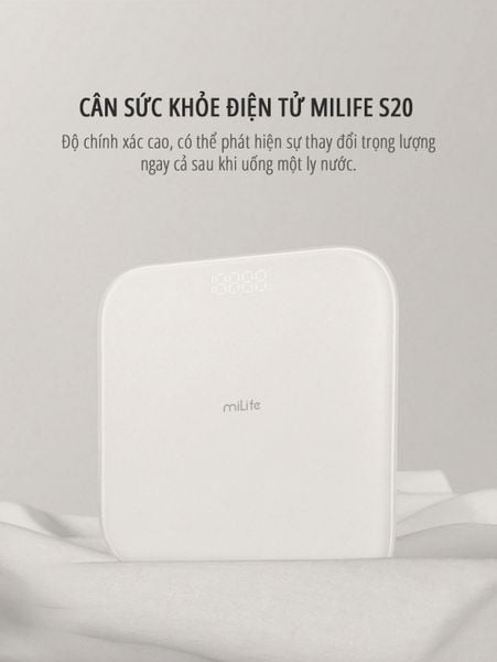  Cân điện tử sức khỏe miLife S20 - Bảo hành 12 tháng 