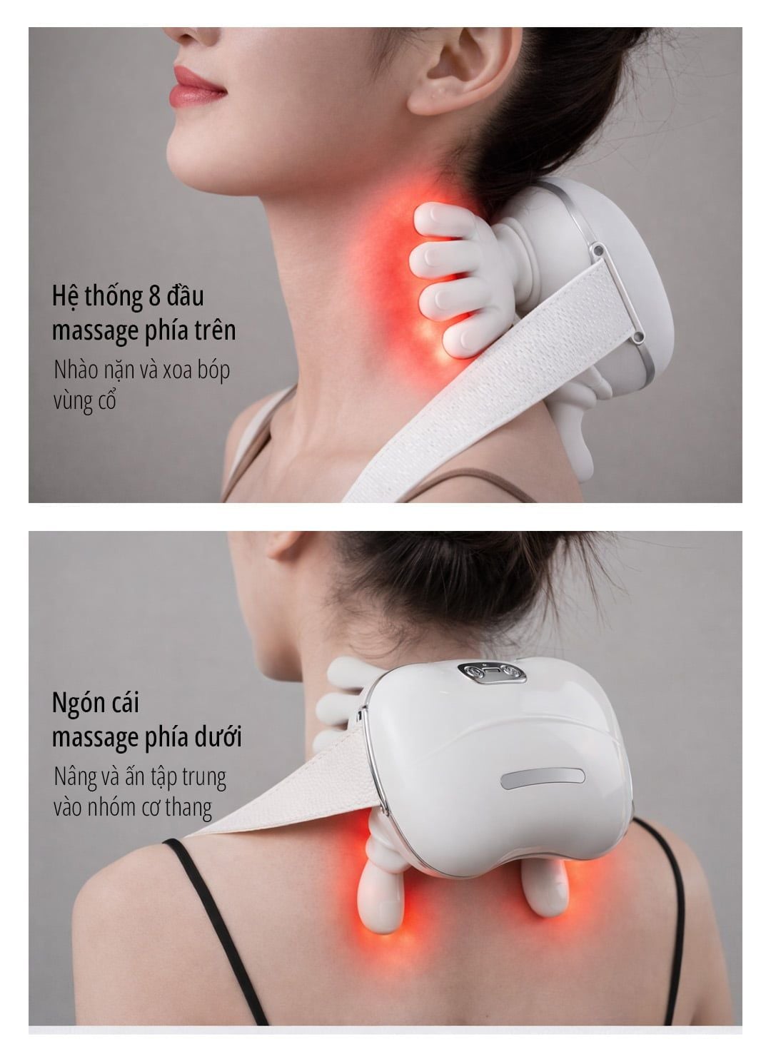  Máy massage cổ vai gáy miLife M8 bấm huyệt mô phỏng tay người - Bảo hành 12 tháng 