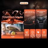  Đồng hồ thông minh đi bơi thể thao nghe gọi Mibro Gs Pro 2 47,5mm - Kháng nước 5ATM có thẻ NFC Bluetooth Smartwatch GPS băng tần kép 