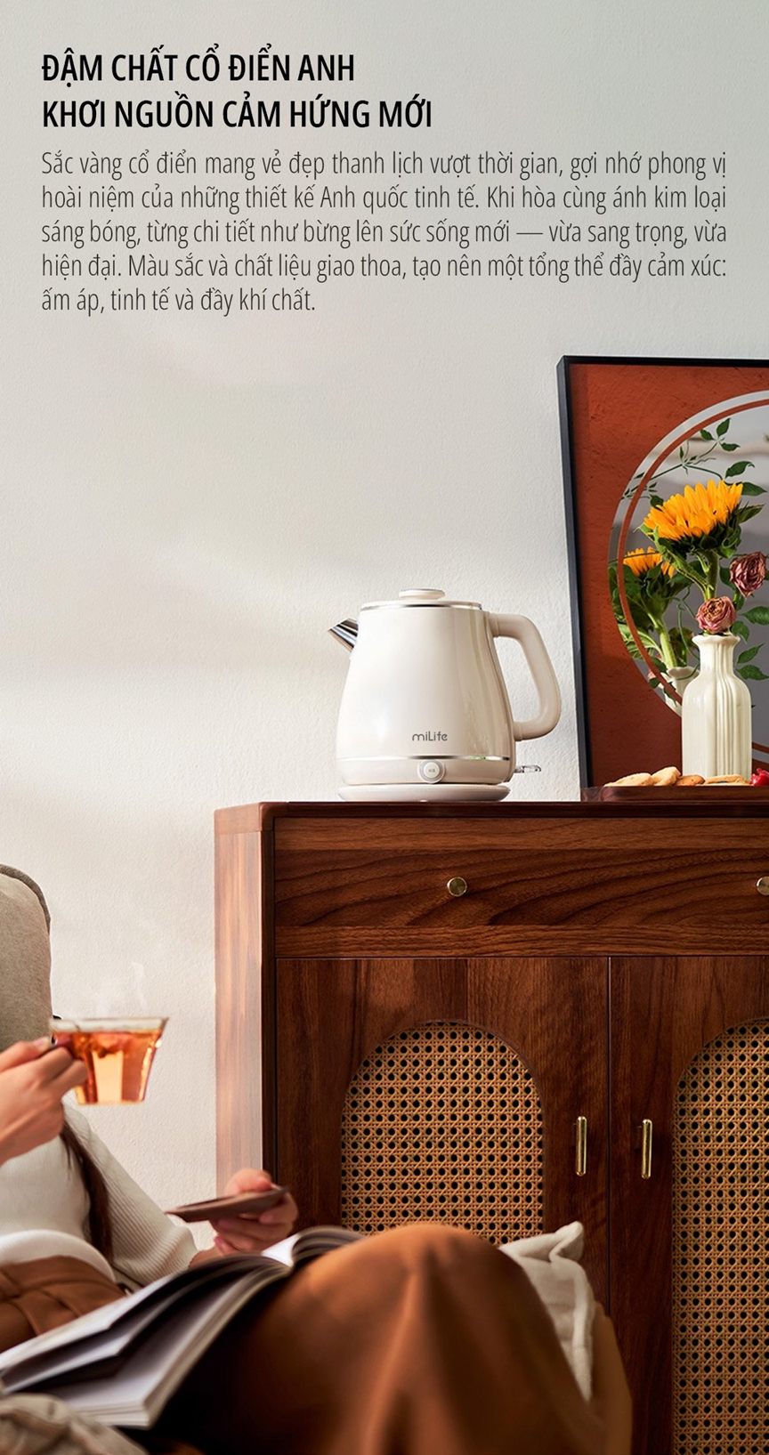  Ấm siêu tốc cao cấp giữ nhiệt miLife N6 1.8L - Bảo hành 12 tháng 