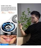  Máy cạo râu điện miLife S60P toàn thân inox, nắp hút có gương, pin 60 ngày, hiển thị phần trăm pin 