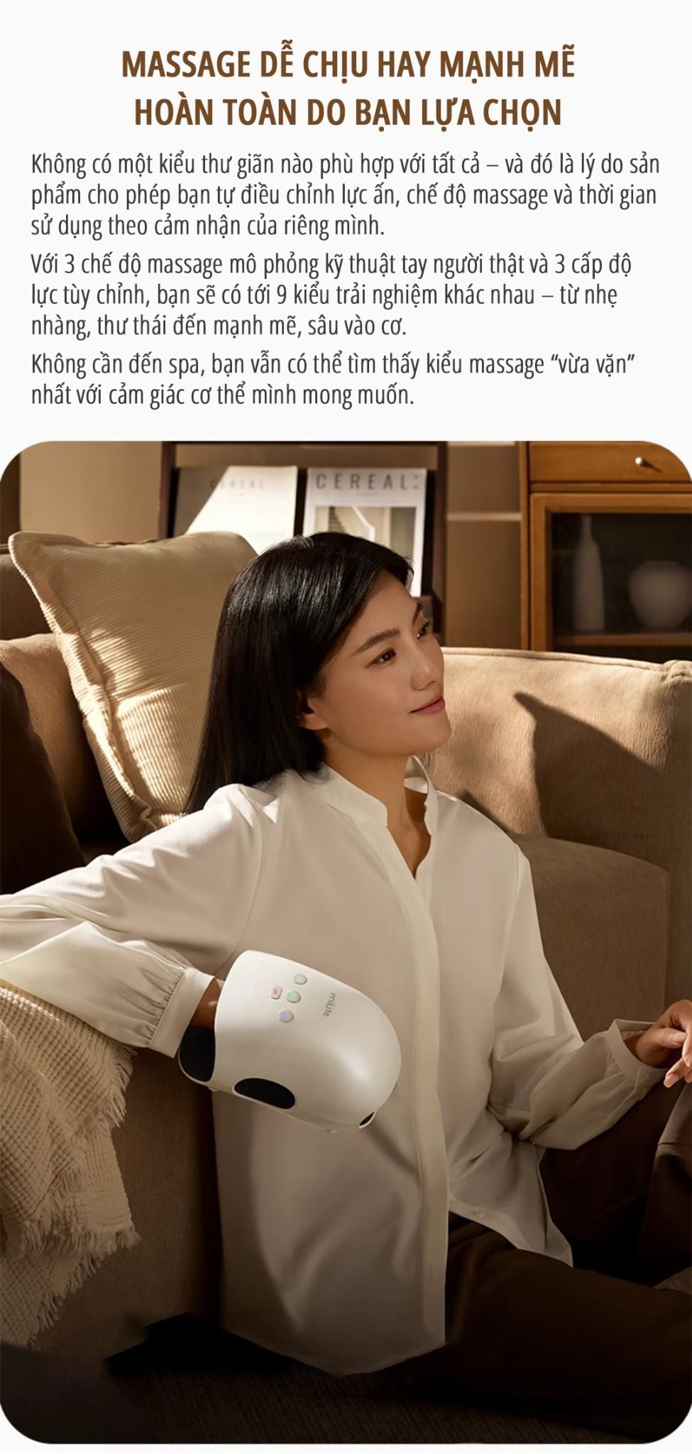  Máy massage tay miLife MS01 chườm nóng, giảm đau khớp, tê bì 