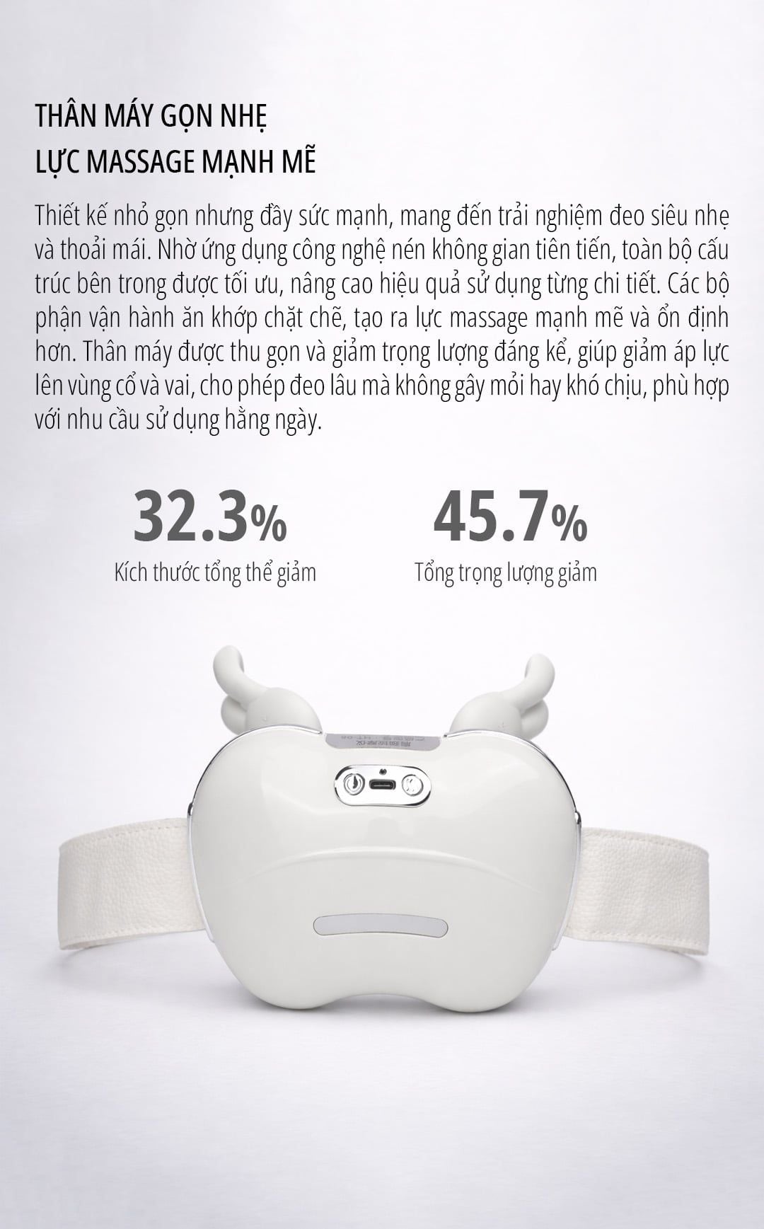  Máy massage cổ vai gáy miLife M8 bấm huyệt mô phỏng tay người - Bảo hành 12 tháng 