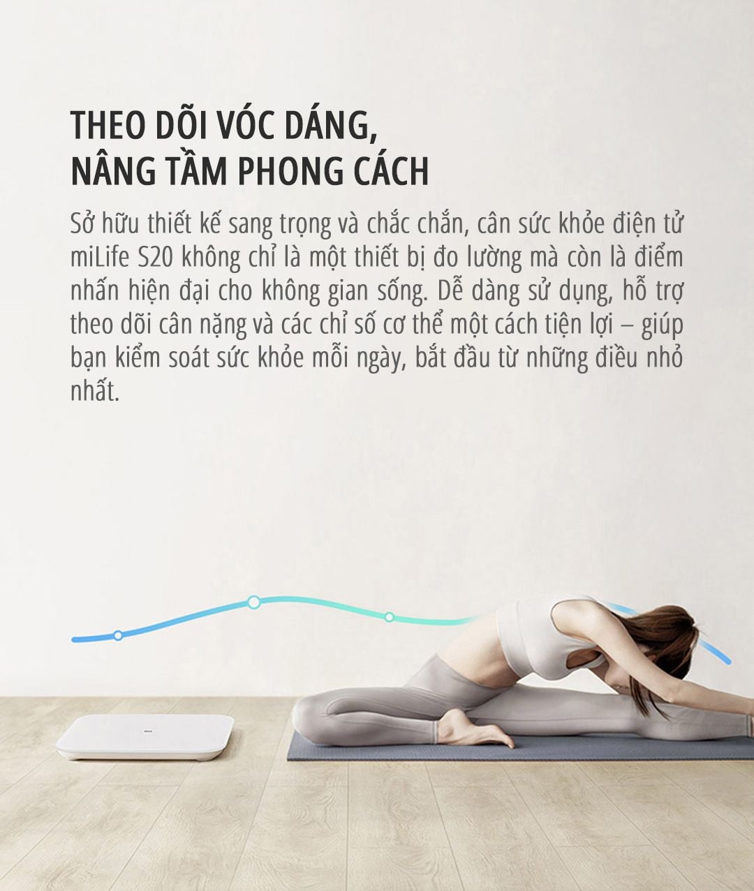  Cân điện tử sức khỏe miLife S20 - Bảo hành 12 tháng 