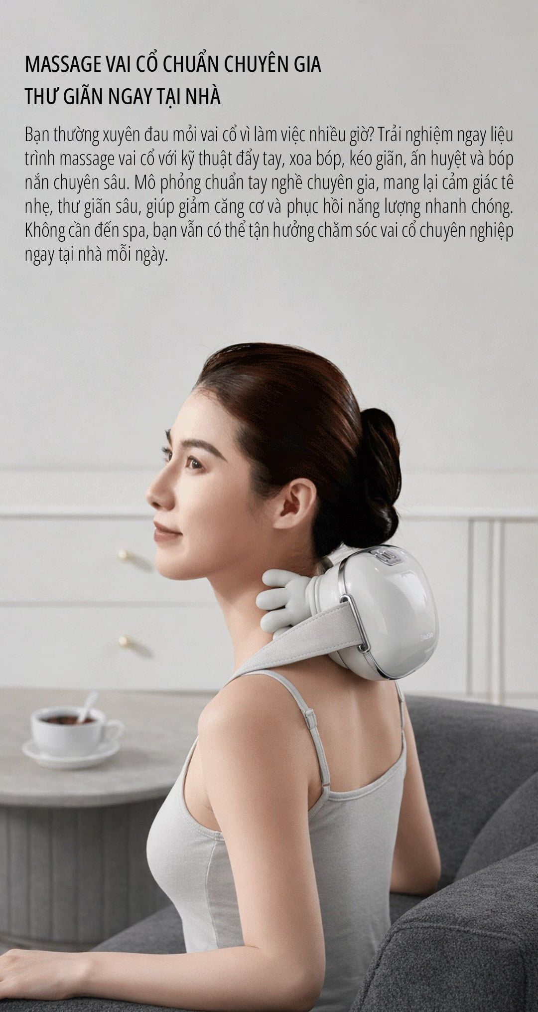  Máy massage cổ vai gáy miLife M8 bấm huyệt mô phỏng tay người - Bảo hành 12 tháng 