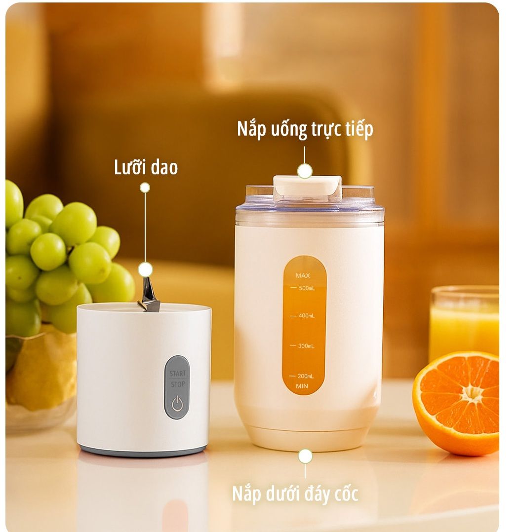  Máy xay sinh tố cầm tay miLife dung tích 600ml - Bảo hành 1 năm 