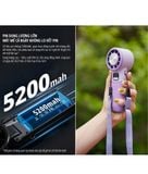  Quạt cầm tay tích điện miLife F10 đầu xoay 180 độ 