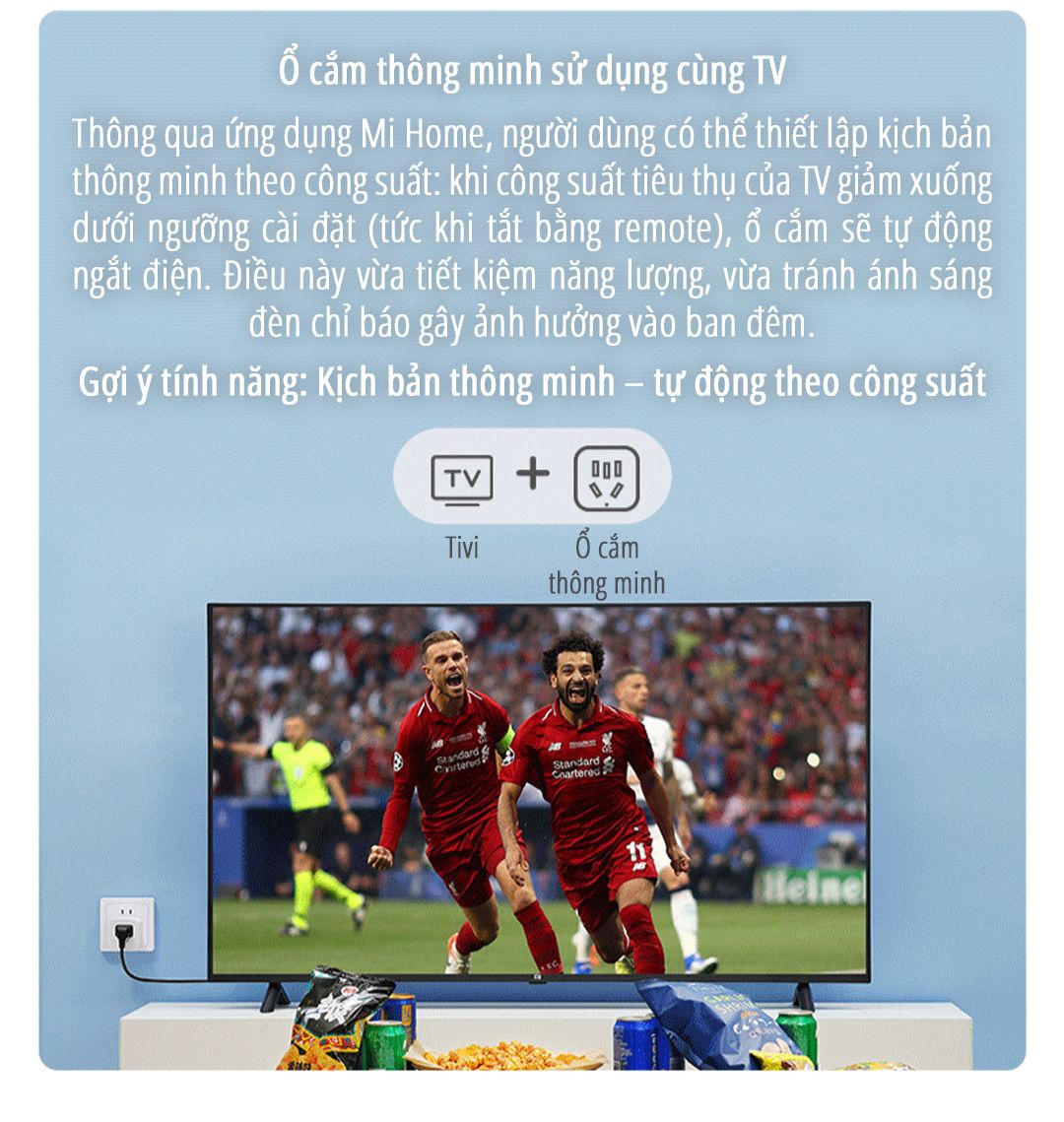  Ổ cắm thông minh miLife 10A kết nối app mihome bản nội địa , 3 chân 