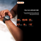  Đồng hồ thông minh đi bơi thể thao nghe gọi Mibro Gs Pro 2 47,5mm - Kháng nước 5ATM có thẻ NFC Bluetooth Smartwatch GPS băng tần kép 