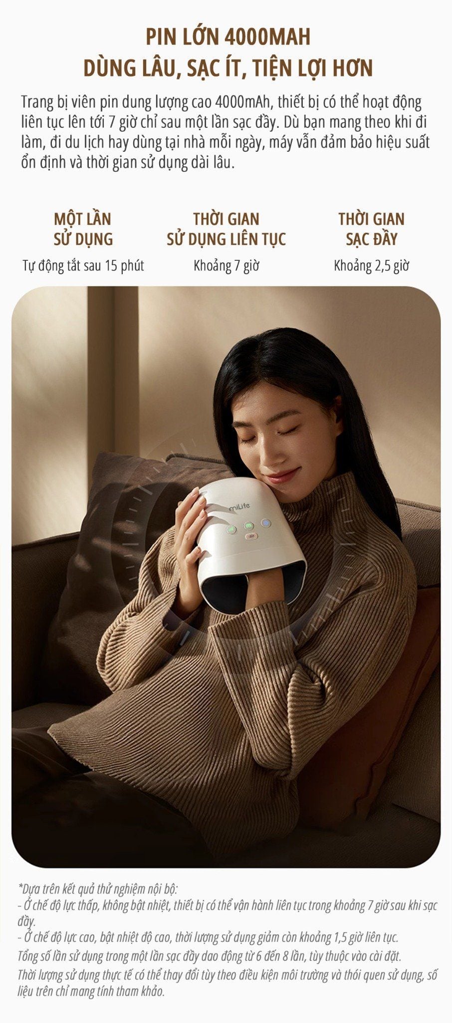  Máy massage tay miLife MS01 chườm nóng, giảm đau khớp, tê bì 