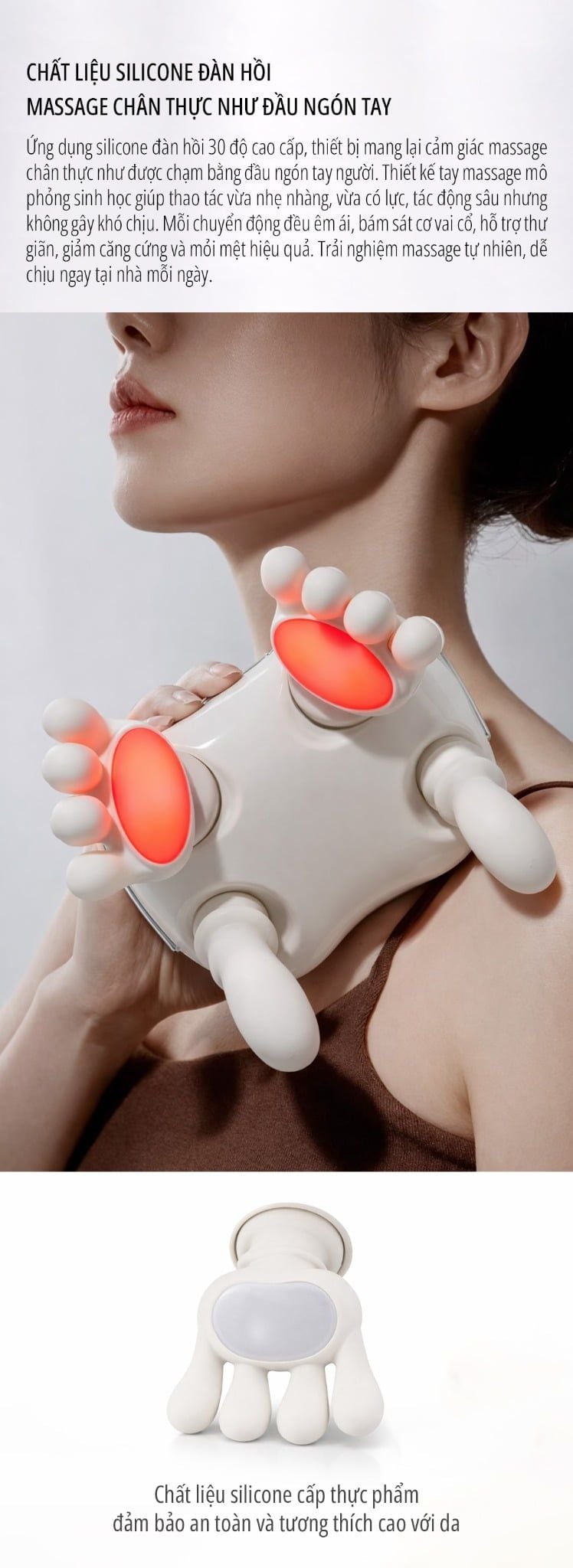  Máy massage cổ vai gáy miLife M8 bấm huyệt mô phỏng tay người - Bảo hành 12 tháng 