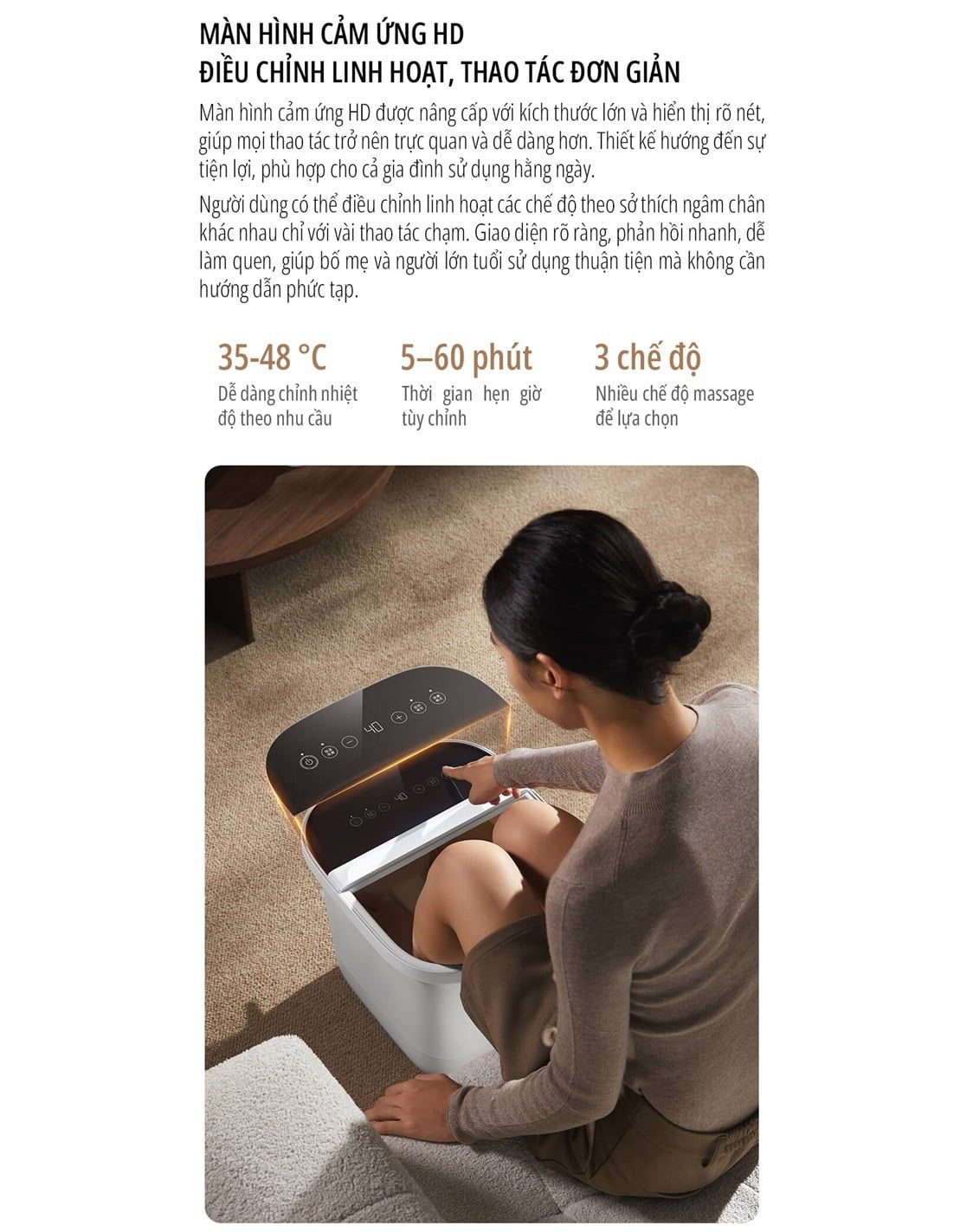  Bồn ngâm chân massage miLife YMZ-B5 với 3 chế độ - Bảo hành 12 tháng 