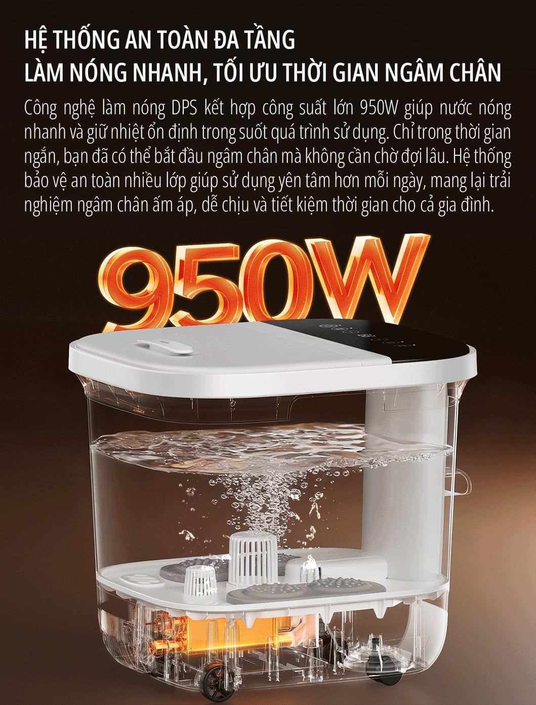  Bồn ngâm chân massage miLife YMZ-B5 với 3 chế độ - Bảo hành 12 tháng 