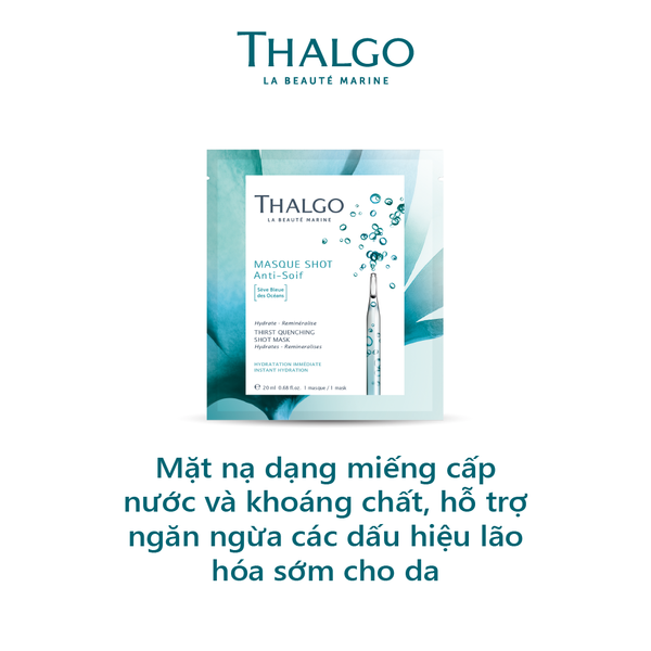  Mặt nạ dạng miếng cấp nước và khoáng chất, hỗ trợ ngăn ngừa các dấu hiệu lão hóa sớm cho da Thirst Quenching Shot Mask 