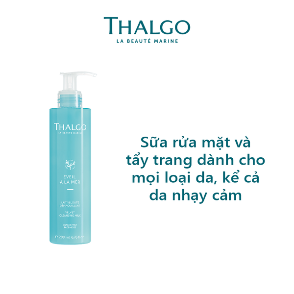  Sữa rửa mặt và tẩy trang dành cho mọi loại da, kể cả da nhạy cảm Velvet Cleansing Milk 