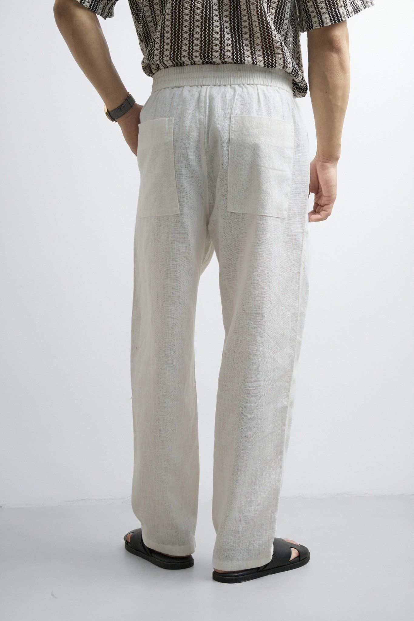  QUẦN TÂY NAM LINEN 715-3 REGULAR FIT TRẮNG 