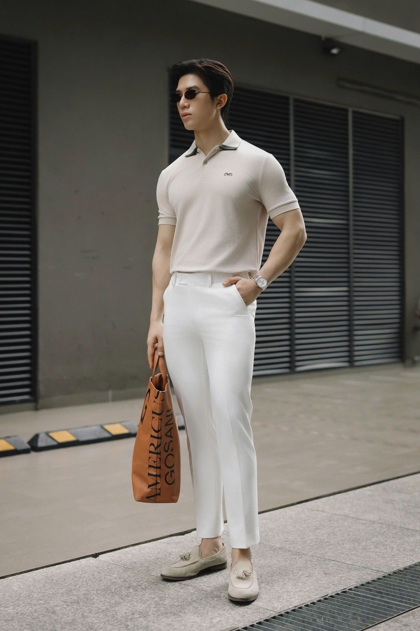  POLO NAM 8896-SLIM FIT KEM GÓC CỔ RÊU 