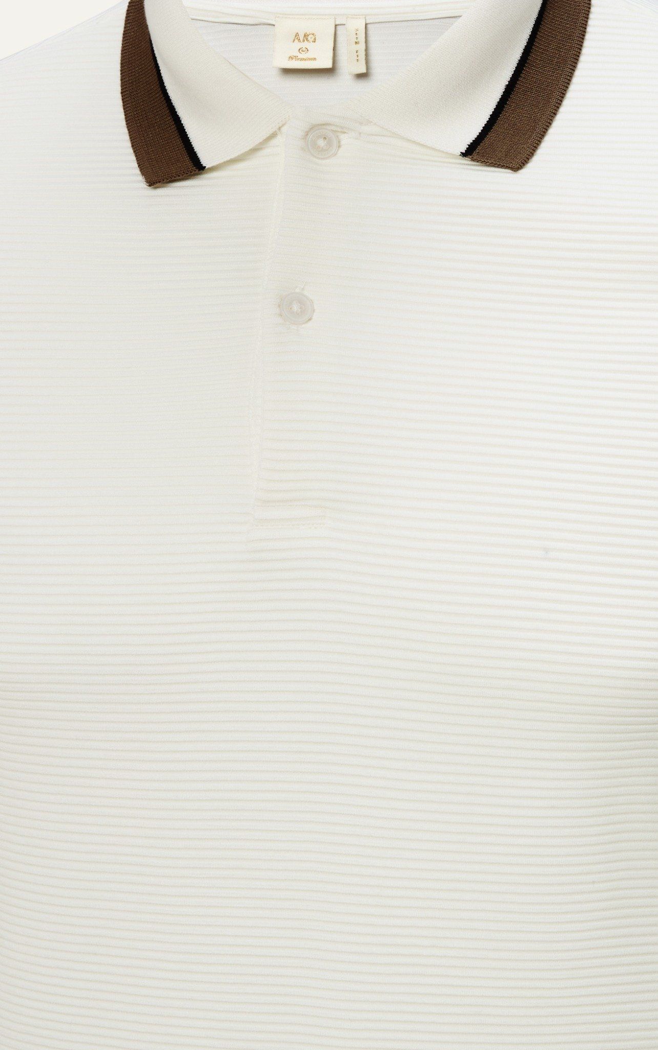  POLO NAM 9001- VẢI GÂN SLIM FIT TRẮNG 