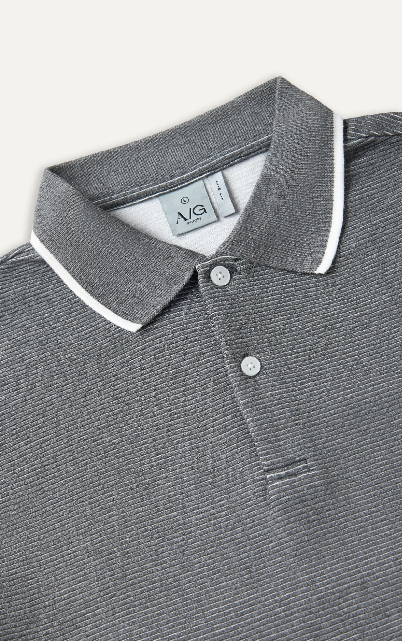  POLO NAM 9003-SLIM FIT SỚ GÂN NGANG XÁM 