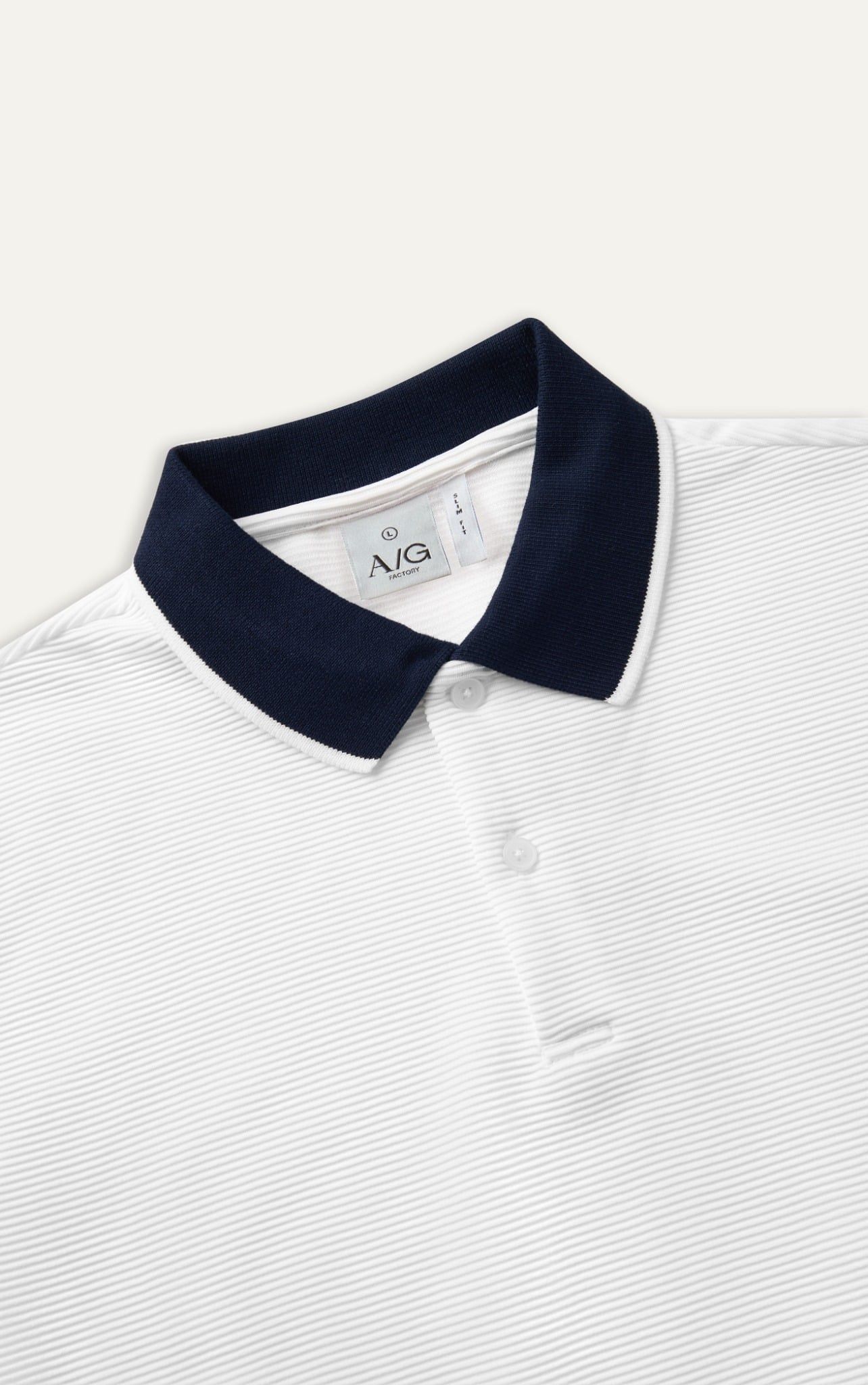  POLO NAM 9004-SLIM FIT SỚ GÂN NGANG TRẮNG CỔ XANH ĐEN 