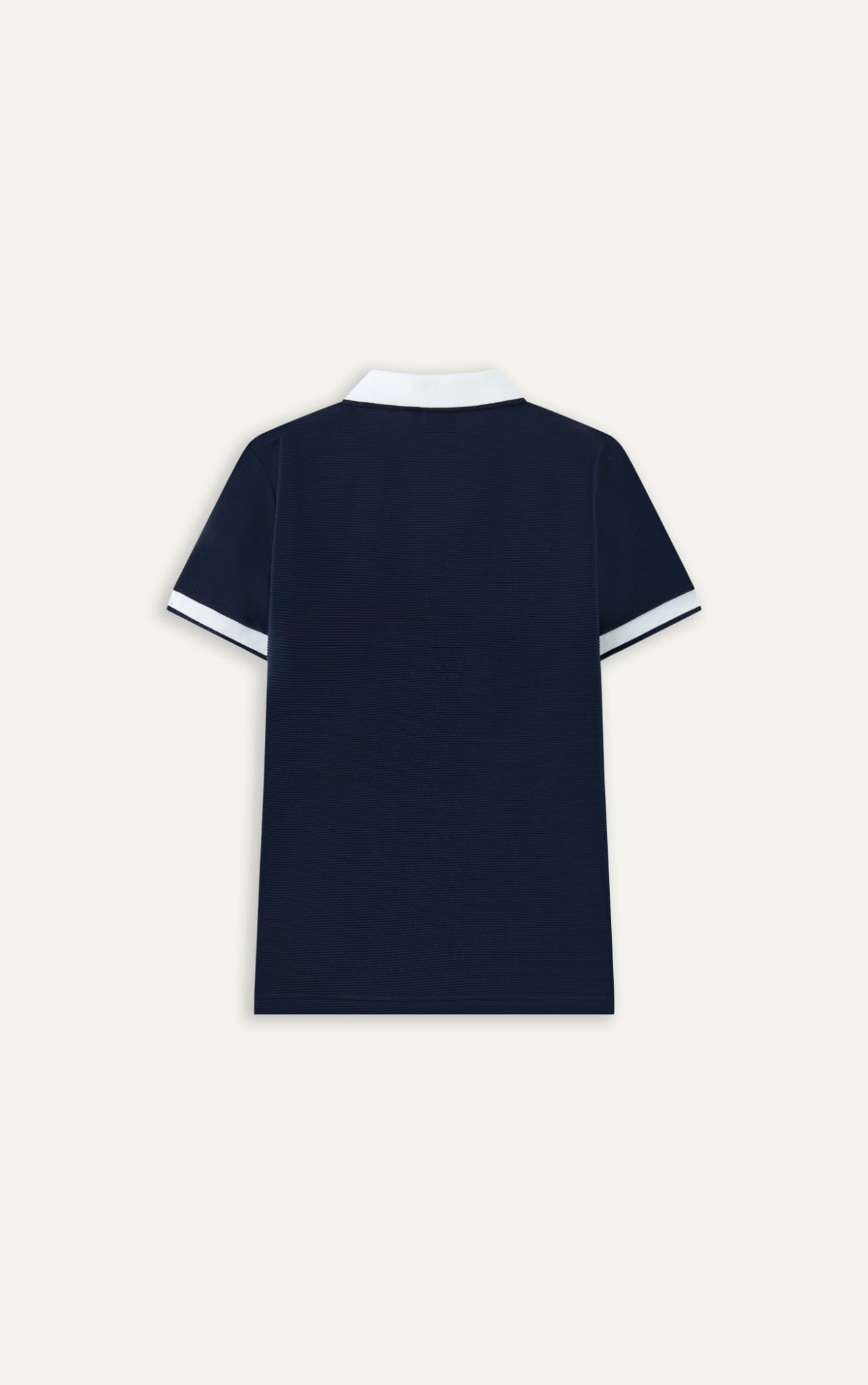  POLO NAM 9004-SLIM FIT SỚ GÂN NGANG XANH ĐEN CỔ TRẮNG 