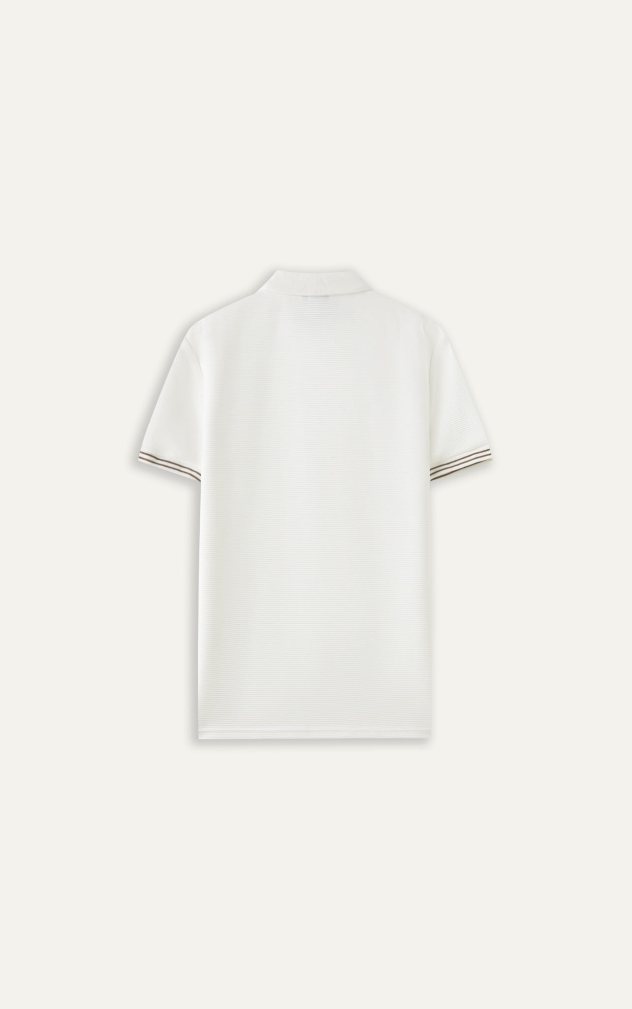  POLO NAM 9006-SLIM FIT SỚ GÂN NGANG TRẮNG BO TAY 