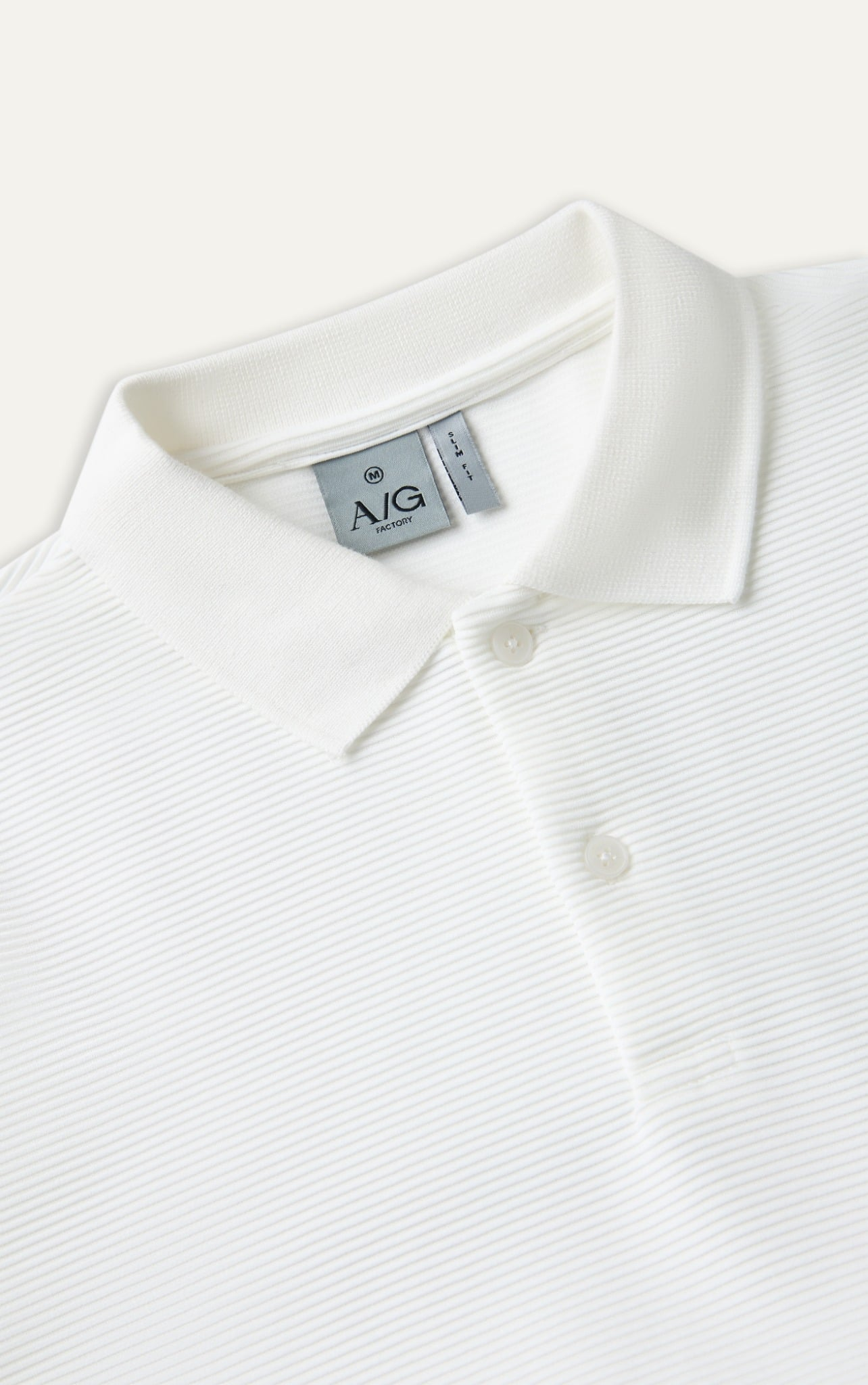  POLO NAM 9006-SLIM FIT SỚ GÂN NGANG TRẮNG BO TAY 