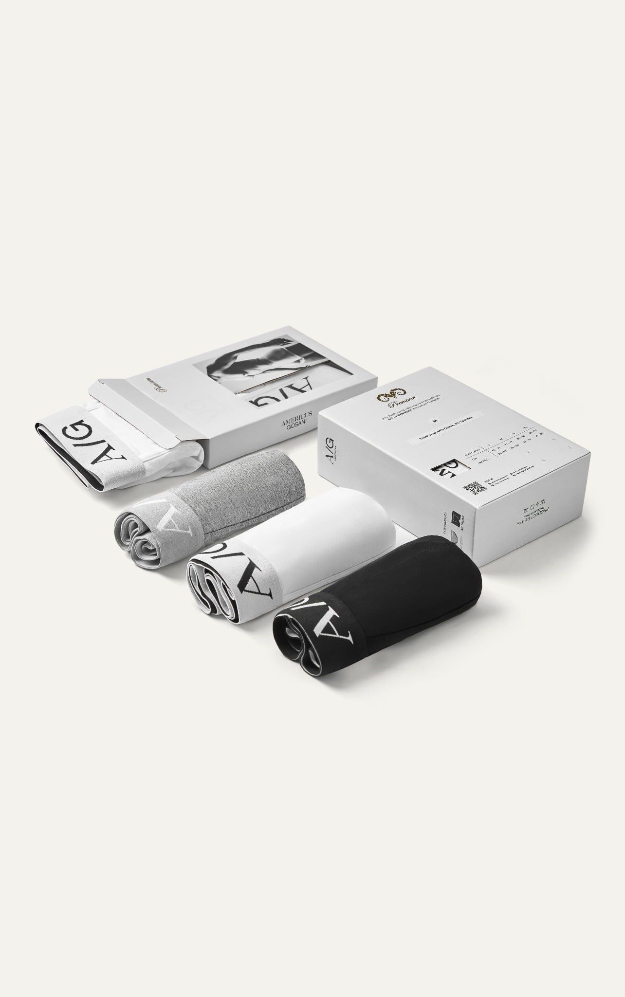  UNDERWEAR BOXER HI03-BẢN LỚN XÁM 