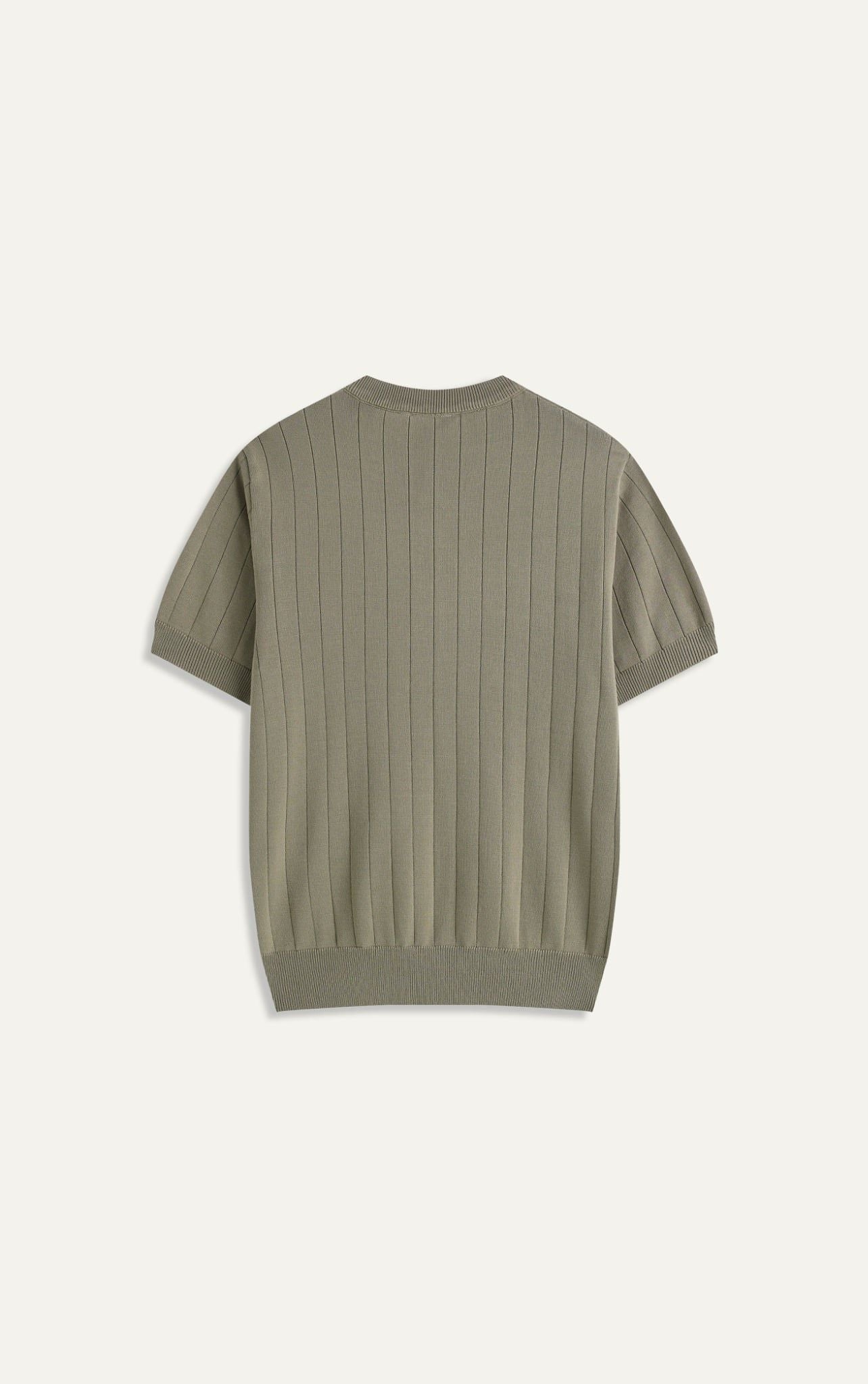  ÁO THUN NAM DỆT KIM N743-REGULAR FIT OLIVE 