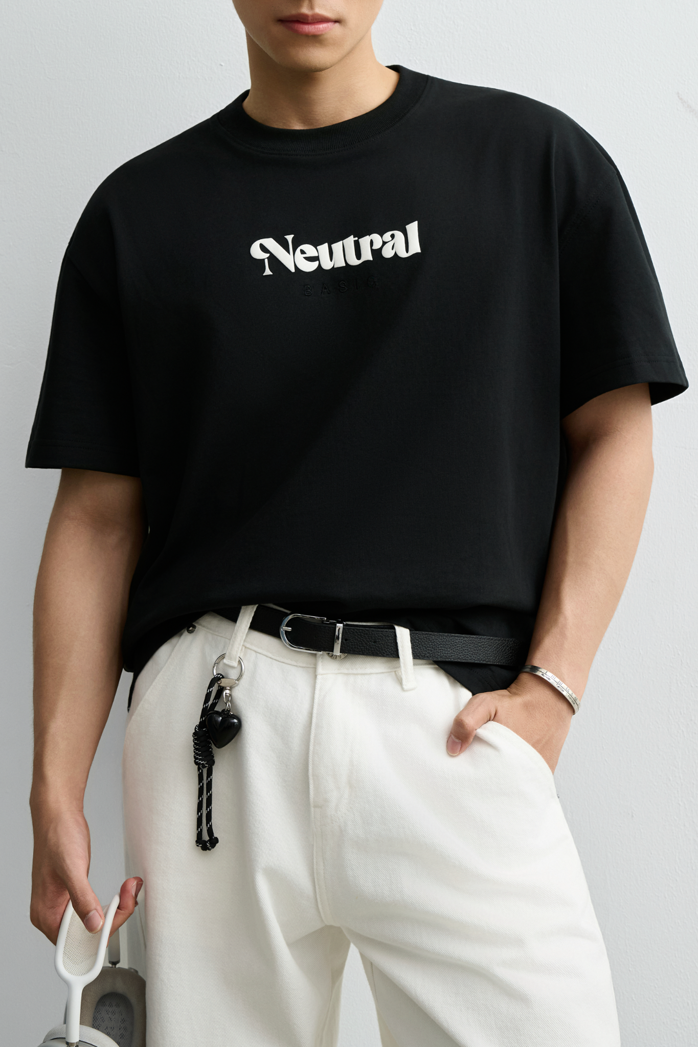  ÁO THUN NAM HT17-LOOSE FIT ĐEN 